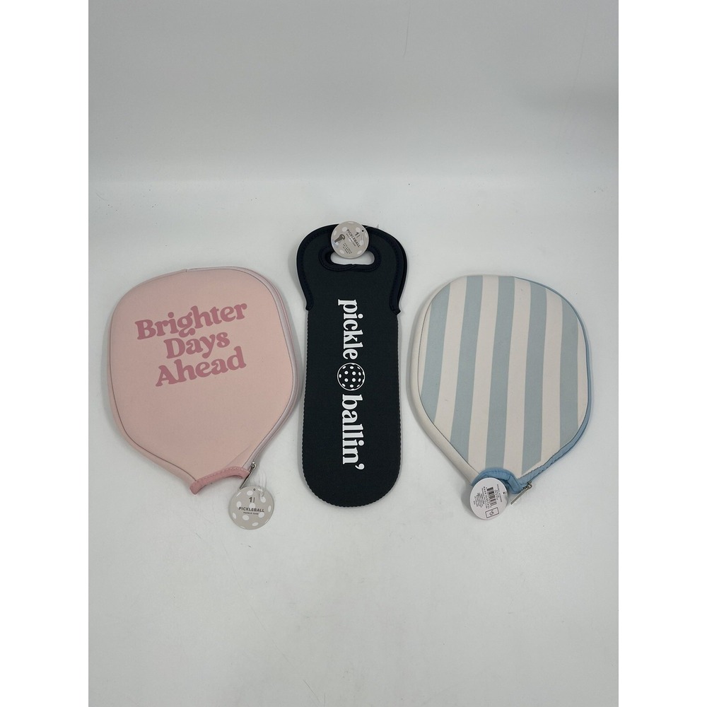 Pickleball Paddle Cases Brighter Days And Blue Stripe W/ Pickleball Ball Sleeve‎